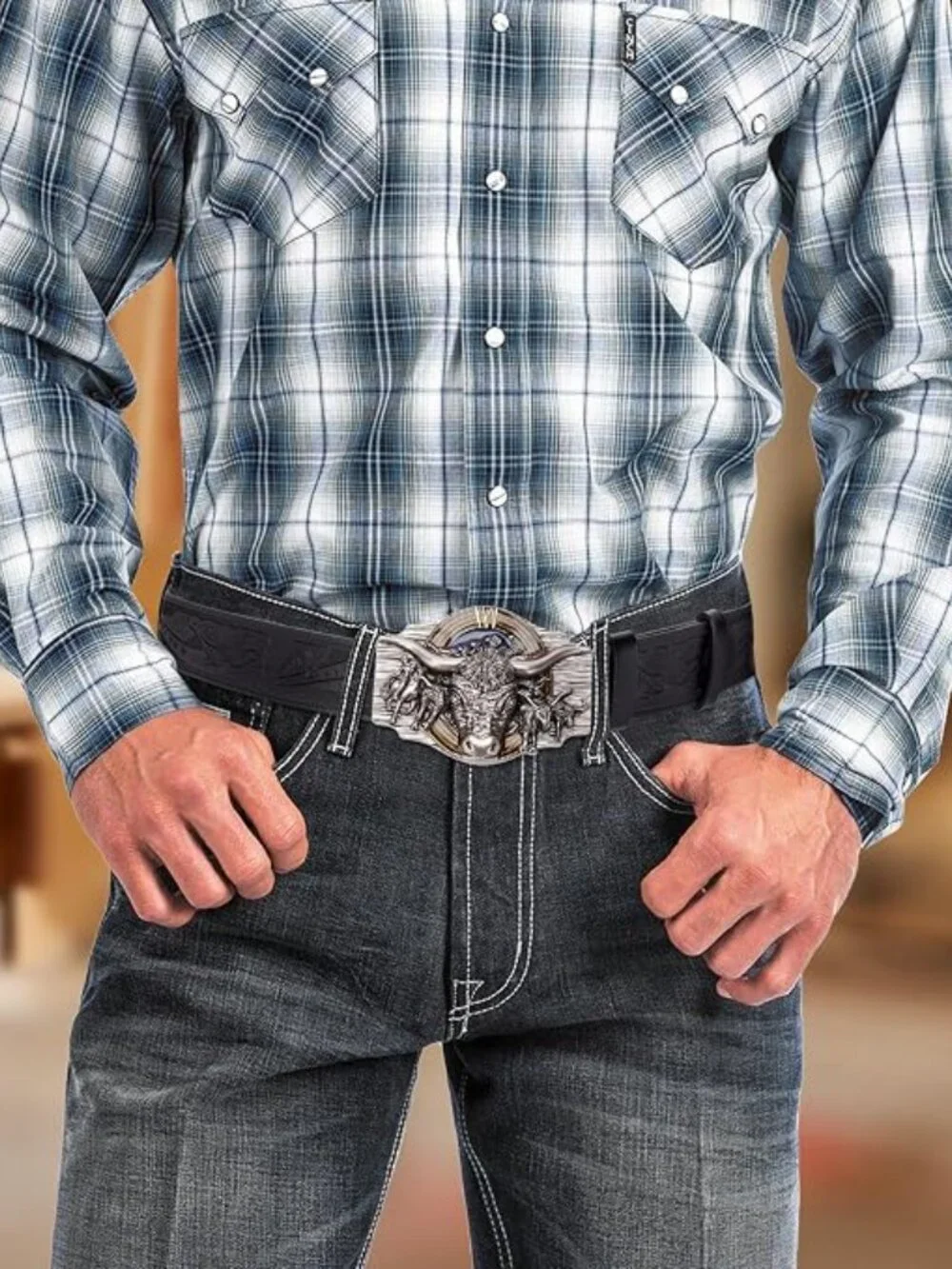 Men's & Women's Western Leather Cowboy Belts